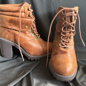 Torrid Brown Lace-Up Ankle Boots